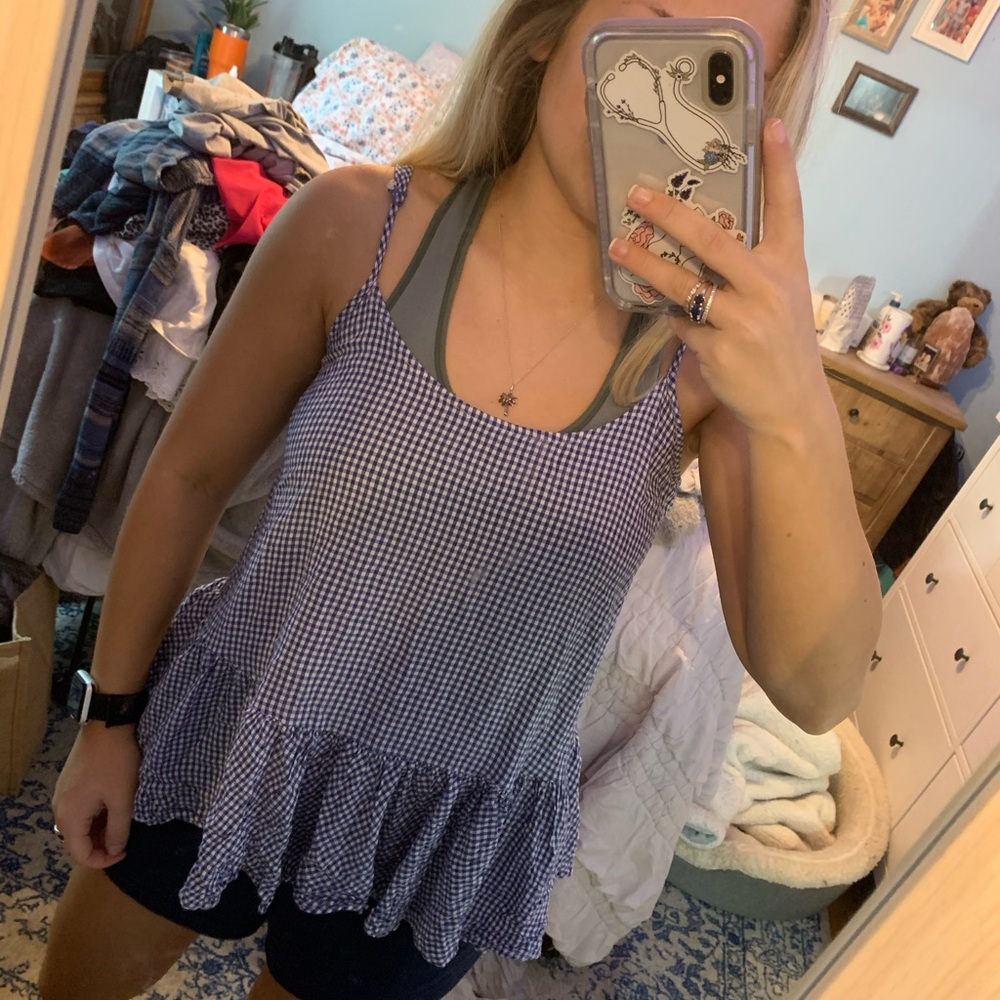 Gingham tank top